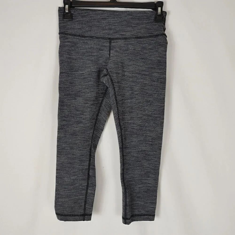 LULULEMON Gray & Black Printed Low-Rise Wunder Und